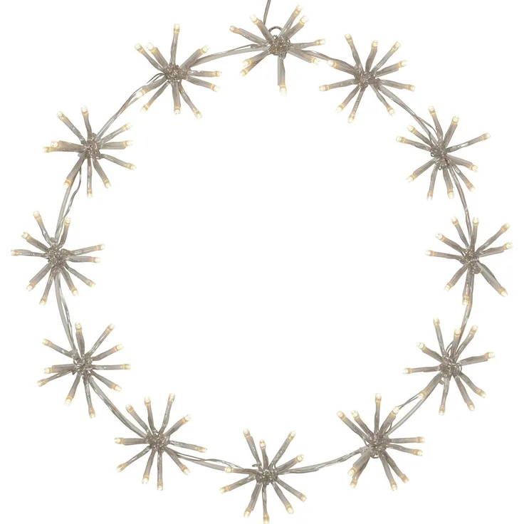 EGLO LED Fensterdeko hängend Flower Ring, Hängedeko beleuchtet, Dekoleuchte, Stahl in Weiss, Kunststoff in Weiss, warmweiß, IP44