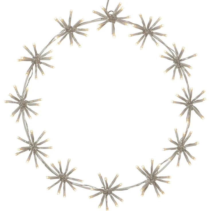 EGLO LED Fensterdeko hängend Flower Ring, Hängedeko beleuchtet, Dekoleuchte, Stahl in Weiss, Kunststoff in Weiss, warmweiß, IP44