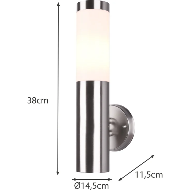 Außenwandleuchte RADA Edelstahl Höhe 38 cm – Bild 4