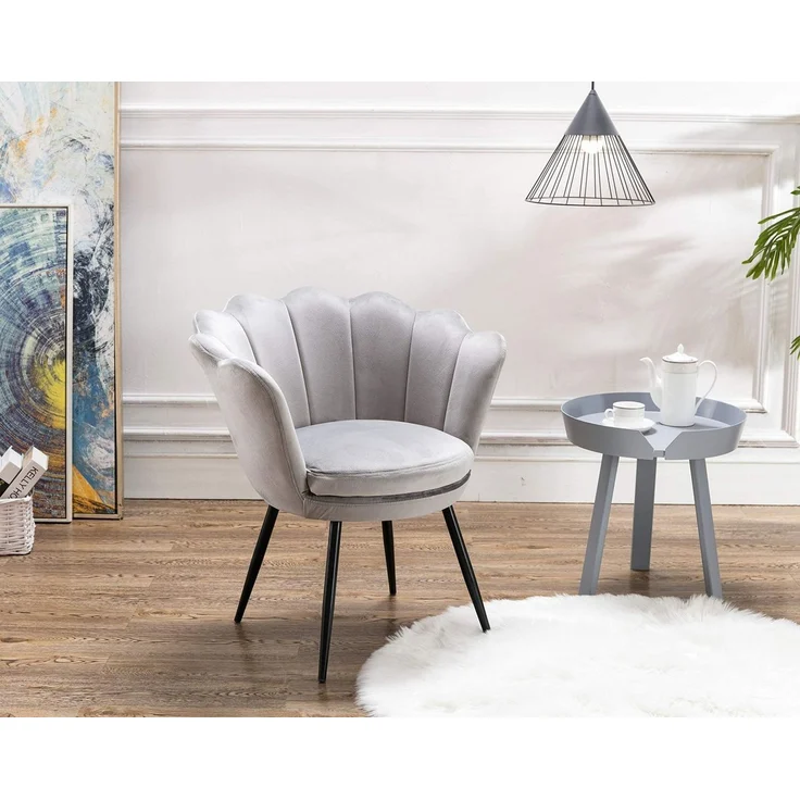 WAHSON OFFICE CHAIRS Loungesessel Sessel Weicher Samt Armlehnstuhl – Bild 2