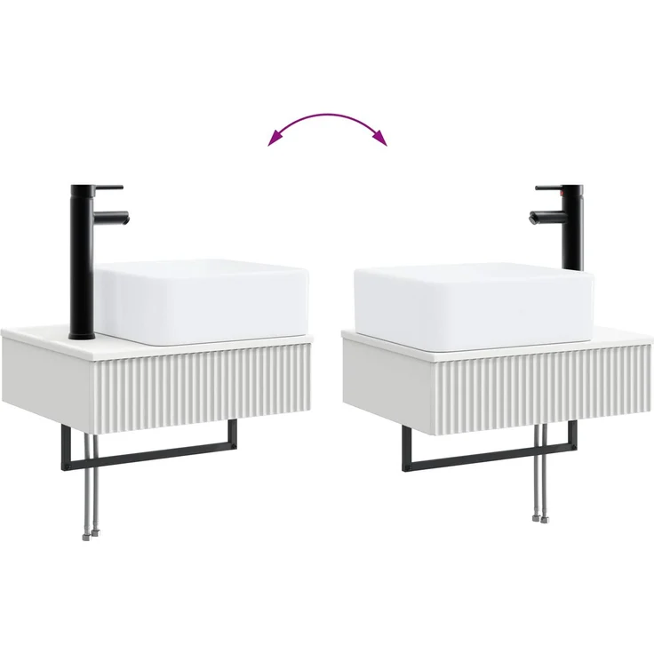 vidaXL Badezimmerschrank-Set 3 stk. Weiß 130 x 41 x 80 cm 3405597 – Bild 11