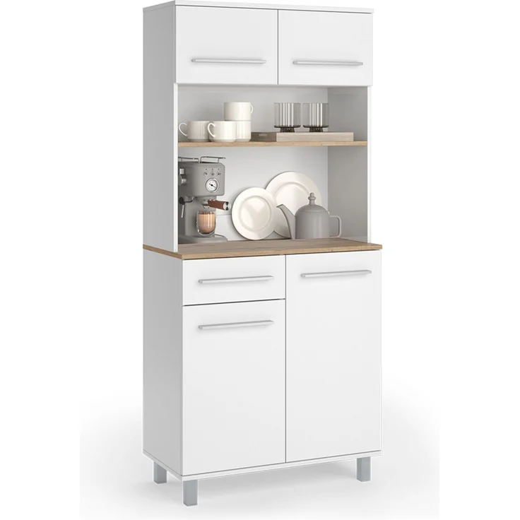 Küchenbuffet Pure Weiß/Artisan-Eiche 80.2 x 177 cm Vicco – Bild 5