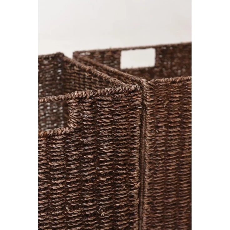 VIVANNO Regalkorb Seegras SEEGRA Rechteckig - Braun Geflochten (Set, 2 St), 33 x 33 x 33 cm – Bild 2