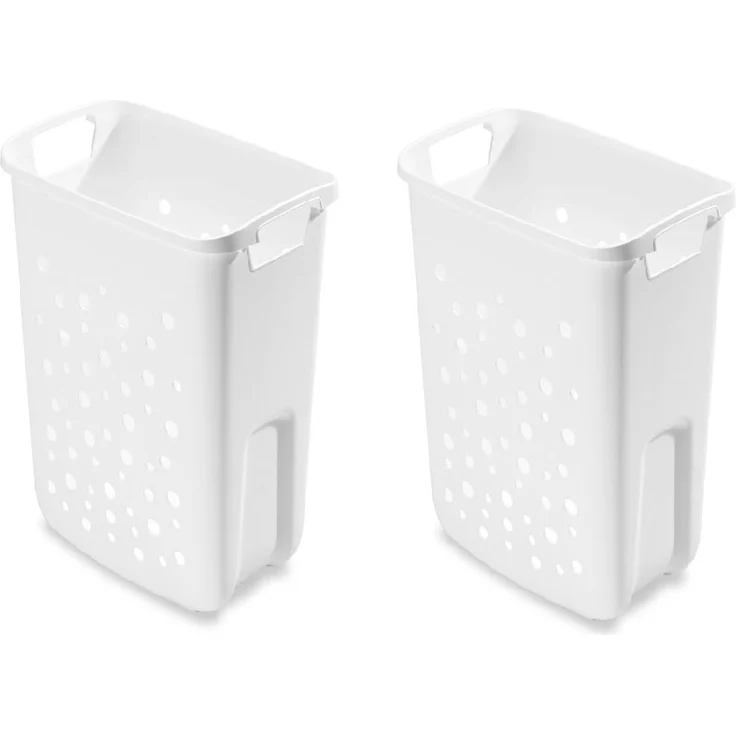 Hailo Wäschesammler 3270841 Laundry Carrier 60 Einbau Wäschekorb 66 L Dunkelgrau – Bild 4