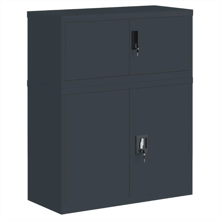 vidaXL Aktenschrank Anthrazit 90x40x110 cm Stahl 3188328 – Bild 1