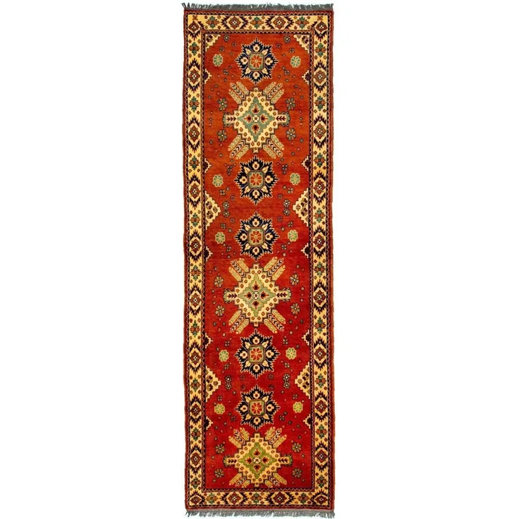 Morgenland Läufer Afghan - Hatschlu - 296 x 88 cm - rot