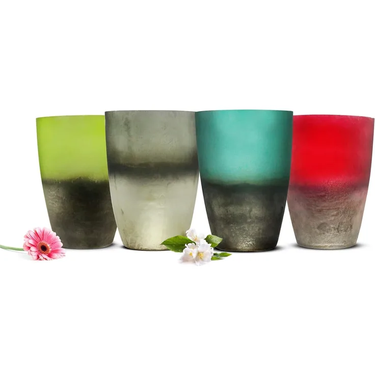 Blumenvase Oxi Vase Tischvase Glasvase Dekovase Blumentopf Pflanztopf