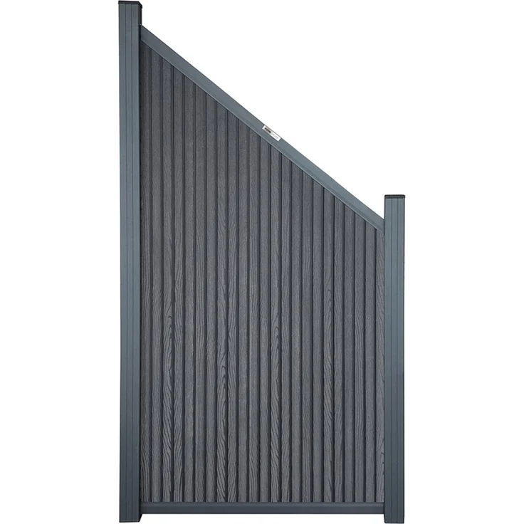 HOME DELUXE WPC Sichtschutzzaun Schrägelement CALLADO PREMIUM Vertikale Paneele - Höhe: 185 cm – Bild 5