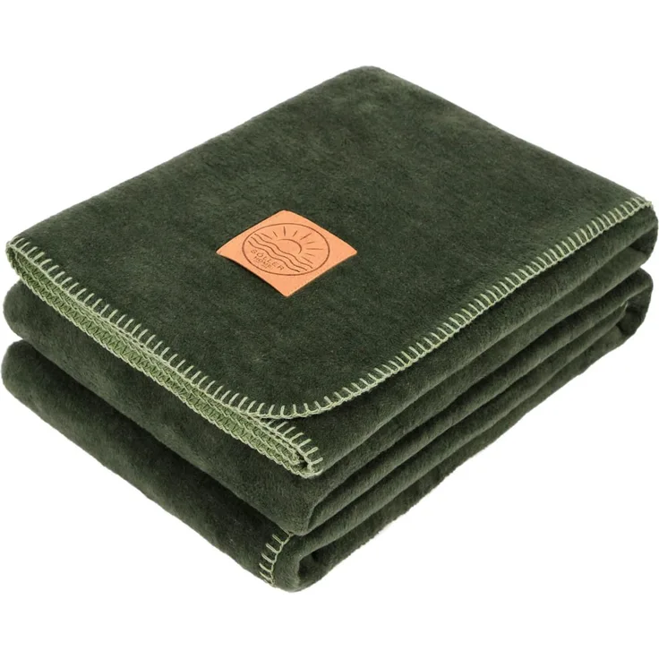 Depotex Wohndecke Doubleface 150x200 cm, dark green - green