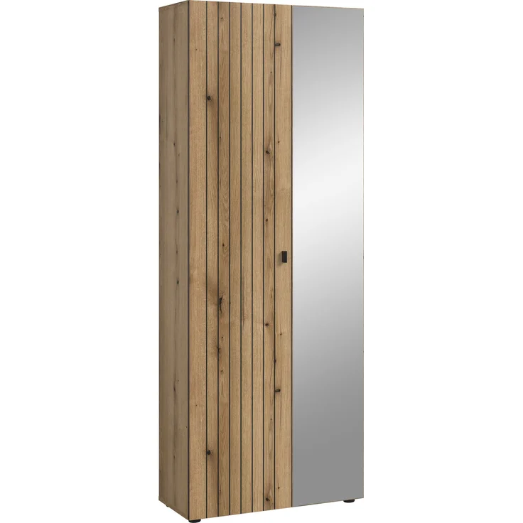Garderobenschrank (B/H/T: 70x192x37 cm) in Evoke Oak Nachbildung – Bild 1