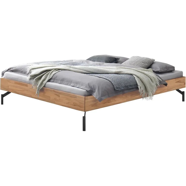 Hasena Bett Cardella Trento Kernbuche mit Metallfüßen 180x210 cm – Trento