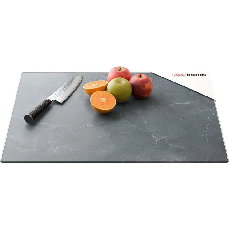 ALLboards Schneidebrett Glas Herdabdeckplatte Schneidebrett 52×60 cm Arbeitsplatte – Bild 1