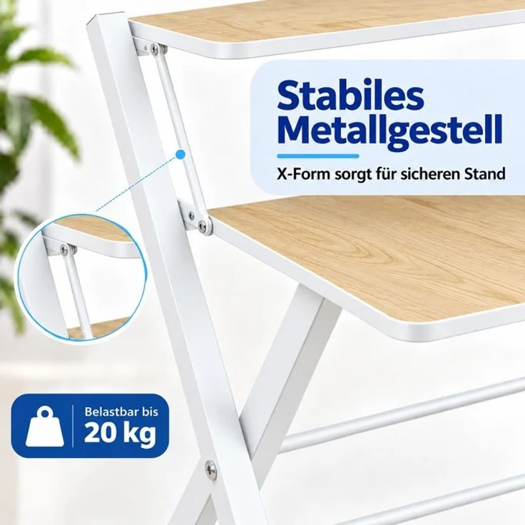 Relaxdays Klappbarer Schreibtisch Monitoraufsatz – Bild 8