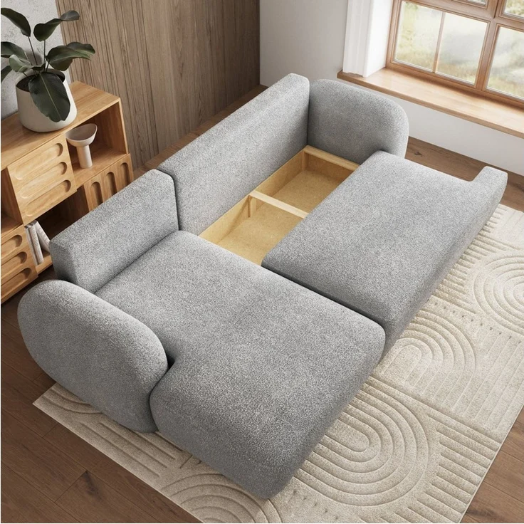 Masseno Ecksofa MODENZA mit Schlaffunktion L-Form, Sofa mit Bettkasten – Bild 3