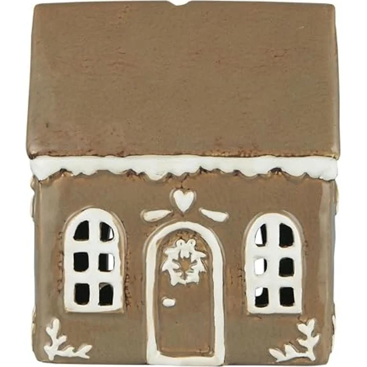 Lichterhaus Teelichthalter Teelichthaus Lebkuchenhaus Braun Ib Laursen 27630-14 – Bild 1
