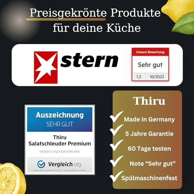 Thiru Entkerner mit robustem sternförmigen Entkernstößel, Kirsch-und Pflaumenentsteiner Set, Made in Germany, Sparset für Kirschen und Pflaumen – Bild 7