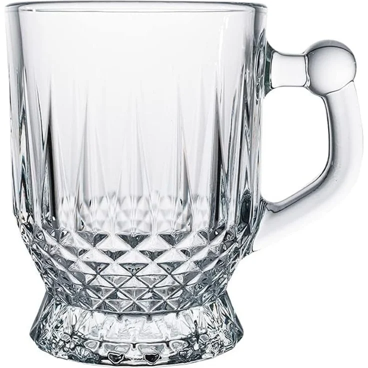 6er Set Pasabahce Coffee Kaffee Trinkgläser Gläser Teegläser Klassik für Tee & Kaffee mit Henkel Griff – Bild 2