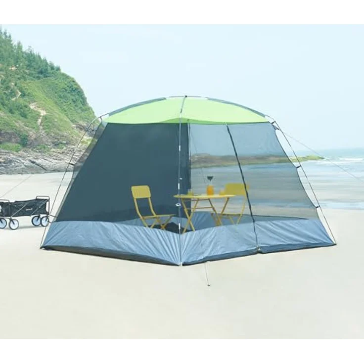pro.tec Pavillon »Beekdaelen«, Moskitonetz, 3,05 x 3,05 x 2,13 m, grau/hellgrün, wasserdicht, mit Reißverschluss und Tragetasche – Bild 2