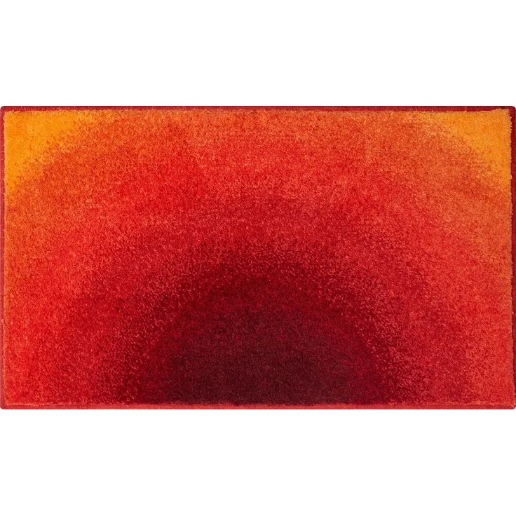 Badematte >SUNSHINE< in orange, 100% Polyacryl SUPERSOFT - 100 x 60 x 2,4 cm (LxBxH)