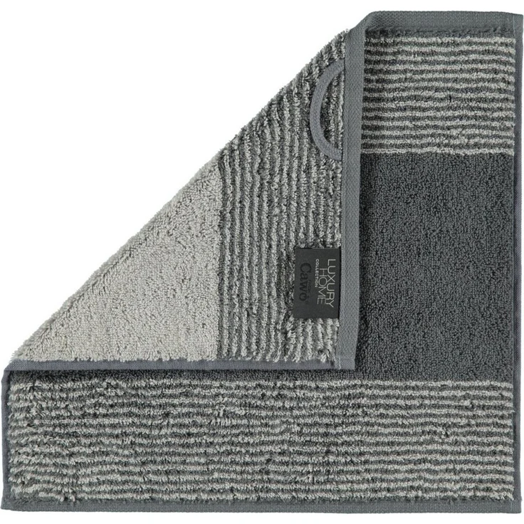 Cawö Handtuch Two-Tone 590 schiefer
