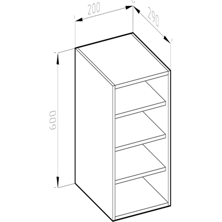 Hängeschrank R-Line Weiß 20 cm Vicco – Bild 3