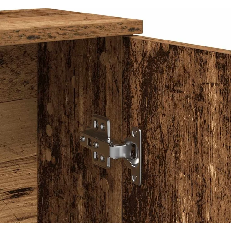 Badezimmerschrank mit Rollenhalter Altholz-Optik 39 x 22 x 90 cm – Bild 3