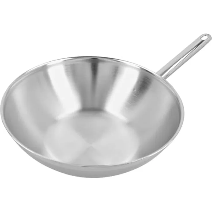 Demeyere Apollo 7 Wok flacher Boden 30 cm, 18/10 Edelstahl