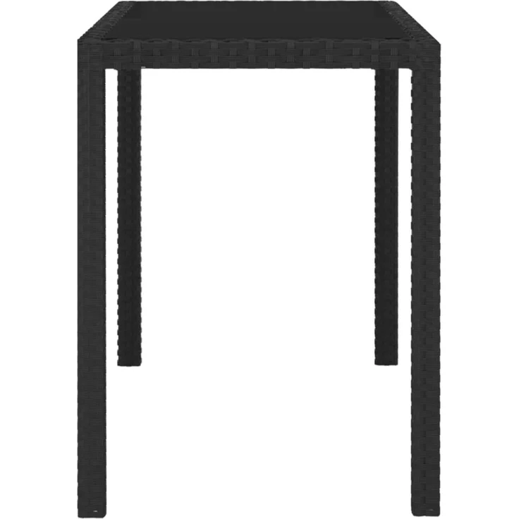 vidaXL 5-tlg. Garten-Essgruppe mit Auflagen Poly Rattan Schwarz 42521 – Bild 9