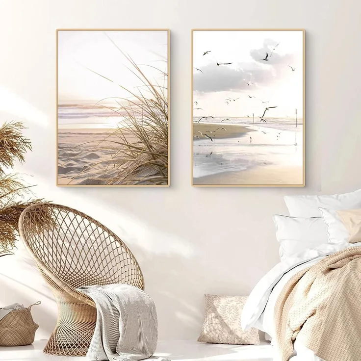 Poster Set 3teilig Küstenstrand Seevogel Pampasgras B 21x30cm – Bild 5