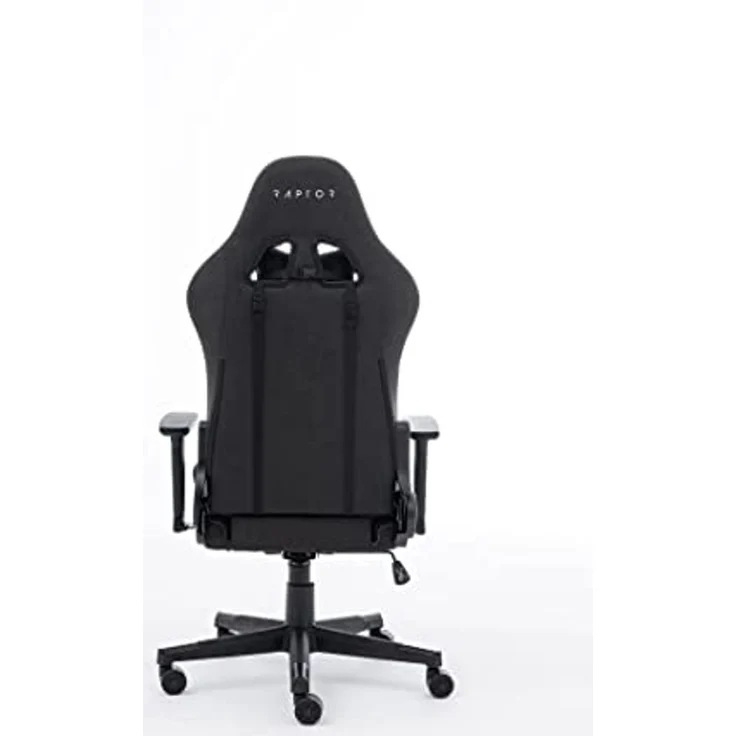 Raptor Gaming GS-100 - Gepolsterter Sitz - Gepolsterte Rückenlehne - Schwarz - Schwarz - Stoff - Schwarz – Bild 5