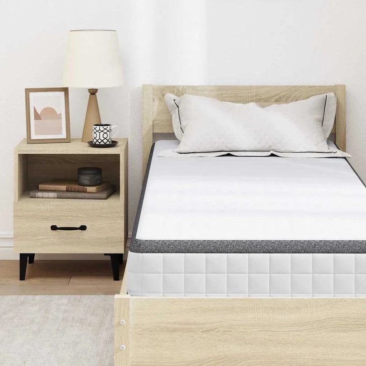 vidaXL Matratze Weiß und Grau 80 x 200 cm Bonell Feder 4106437 – Bild 6