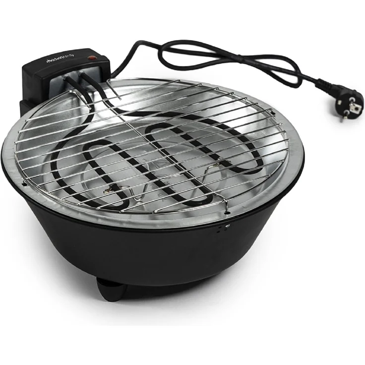 Melchioni Family elektrischer Tischgrill BBQ1, 1250W, Kompakter Grill für schnelle Mahlzeiten, 17x40x33cm – Bild 2