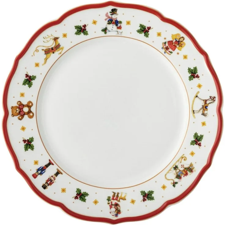 Hutschenreuther Speiseteller Happy Wintertime Red Teller flach 27cm, Teller Flach