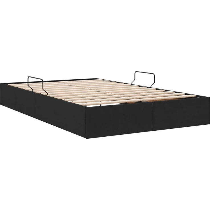 vidaXL Ottoman Bettgestell mit Speicher Schwarz 120 x 200 cm Stoff 3442816 – Bild 5