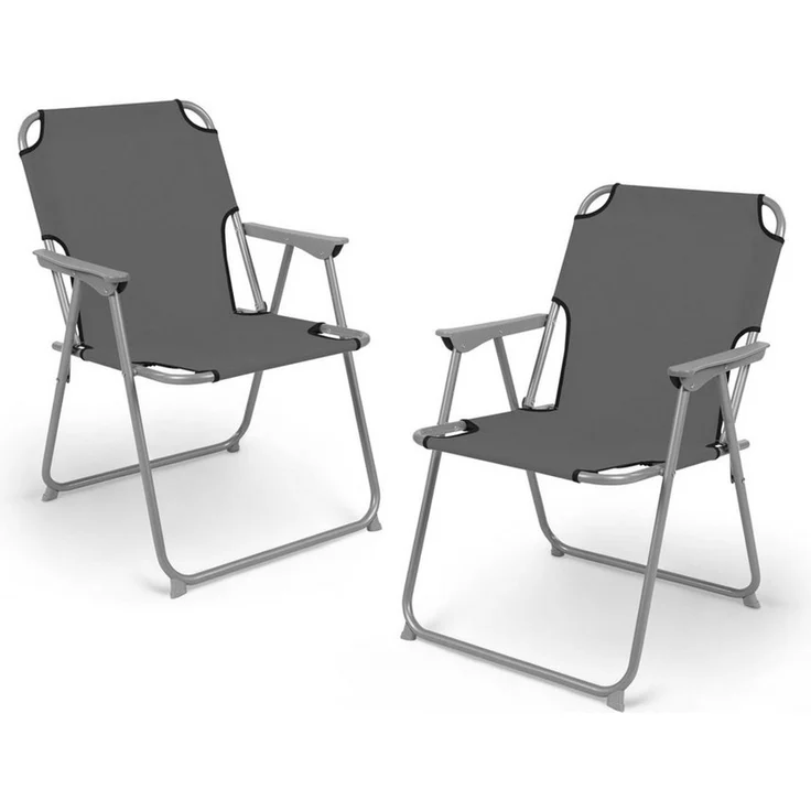 Spetebo Campingstuhl Camping Klappstuhl belastbar bis 120 kg - 2er Set (Anzahl, 1 St), zusammenklappbar