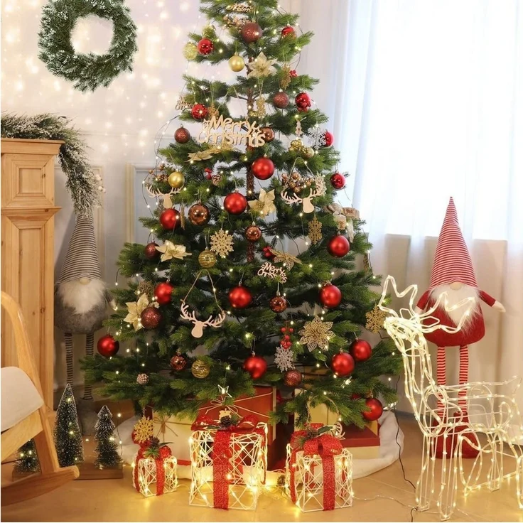 Salcar LED-Lichterkette LED Lichterkette Weihnachtsbaumspitze Stern Weihnachtsbaum Dekoration, USB Weihnachtsbaumbeleuchtung mit Fernbedienung und 9 Modi Warmweiß 2m – Bild 3