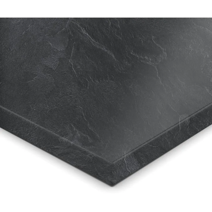 Dekor Spanplatte 19mm Tischplatte Schiefer D2813 mit ABS Kante Umleimer - Größe 100 x 150 cm - Höhe 1,9 cm - Farbe Schiefer