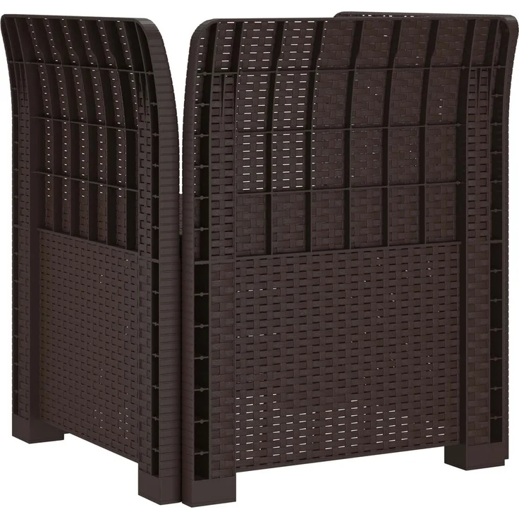 vidaXL 1-Sitzer Sessel Rattan-Look PP Braun 68 x 62 x 70,5 cm 8011849 – Bild 5