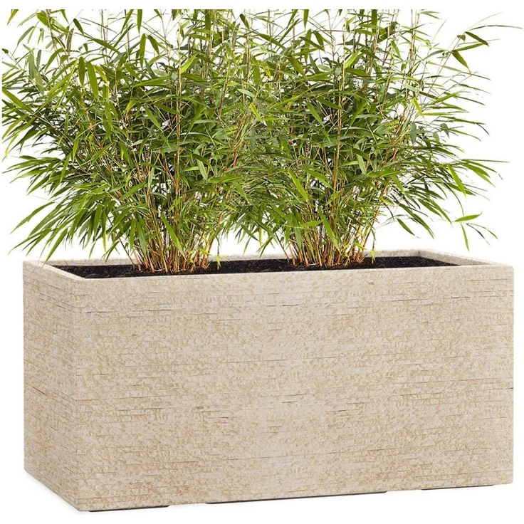 Pflanzwerk® Pflanzkübel TUB Premium Fiberglas Blumenkübel Frostbeständig mit Lotus-Effekt, Fiberglas - Handgefertigt - Rechteckig - Frostbeständig – Bild 1