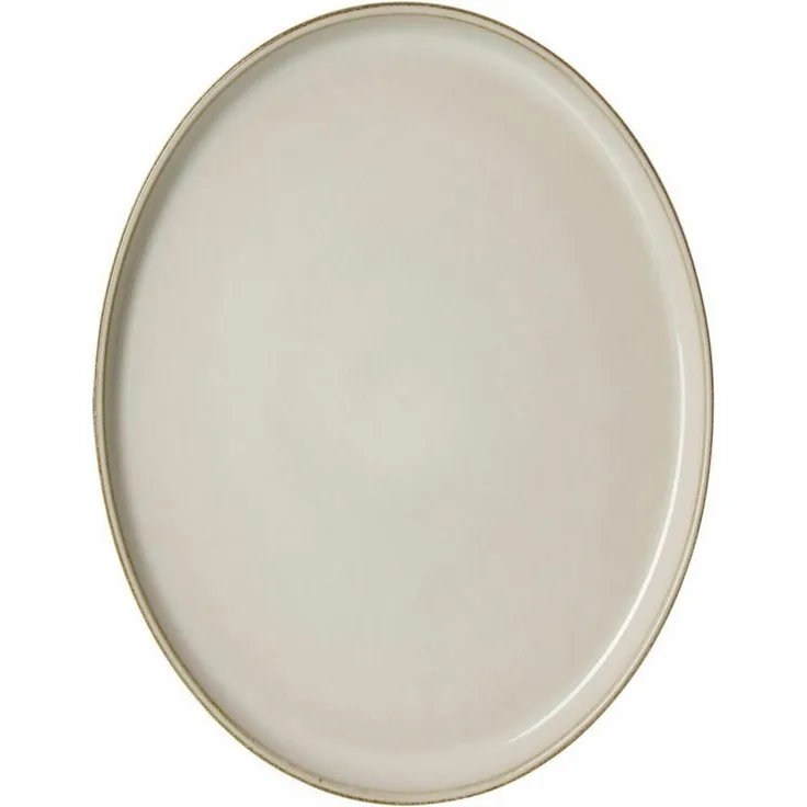Ritzenhoff & Breker Servierplatte Olivia oval Beige 25 x 19 cm, Steingut
