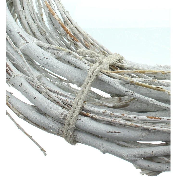 Reisigkranz White Charme Dekokranz Tischkranz Tischdeko Türkranz Bastelkranz – Bild 4