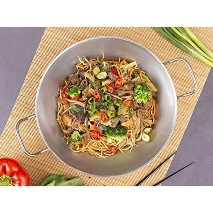 chg WOK Pfanne 30.5 cm 3,4 l silber – Bild 6