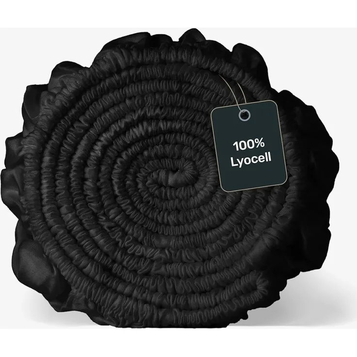 twenty:three® Bettlaken Lyocell Spannbettlaken Jet Black, Lyocell, Atmungsaktiv, Ultraweich, 100% TENCEL™ Lyocell, Nachhaltig, 100 x 200