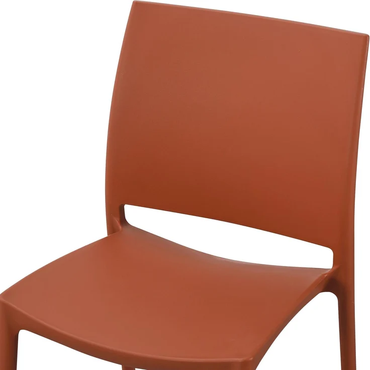 CLP 2er Set Gartenstühl Meton mit Lehne stapelbar wetterfest UV-beständig bis 150 kg,terracotta – Bild 7