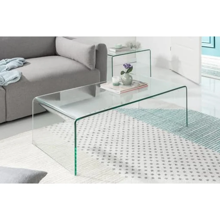 riess-ambiente Couchtisch FANTOME 100cm transparent · Wohnzimmertische aus Glas (Set, 2-St), eckig · Sicherheitsglas (tempered glass) · Modern Design – Bild 5