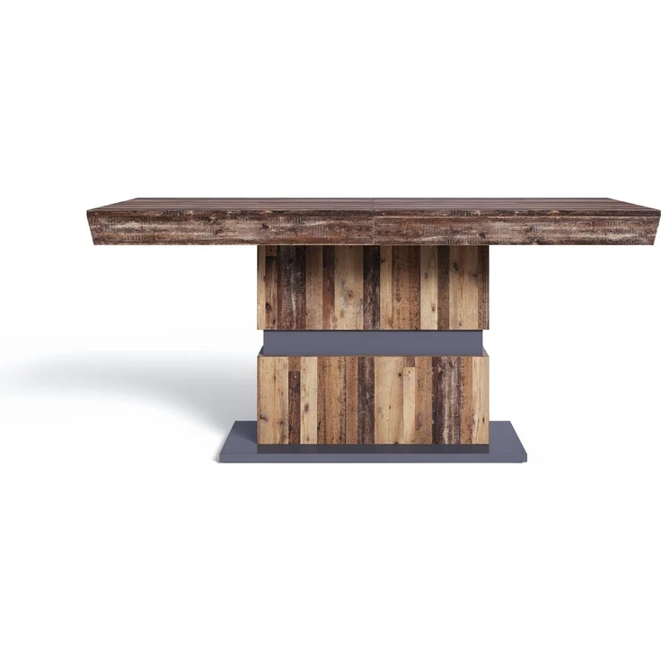 Tisch >MATTHEW< mit Auszug in Old-Wood-Optik 140-195 x 75 x 90 cm (BxHxT) – Bild 5