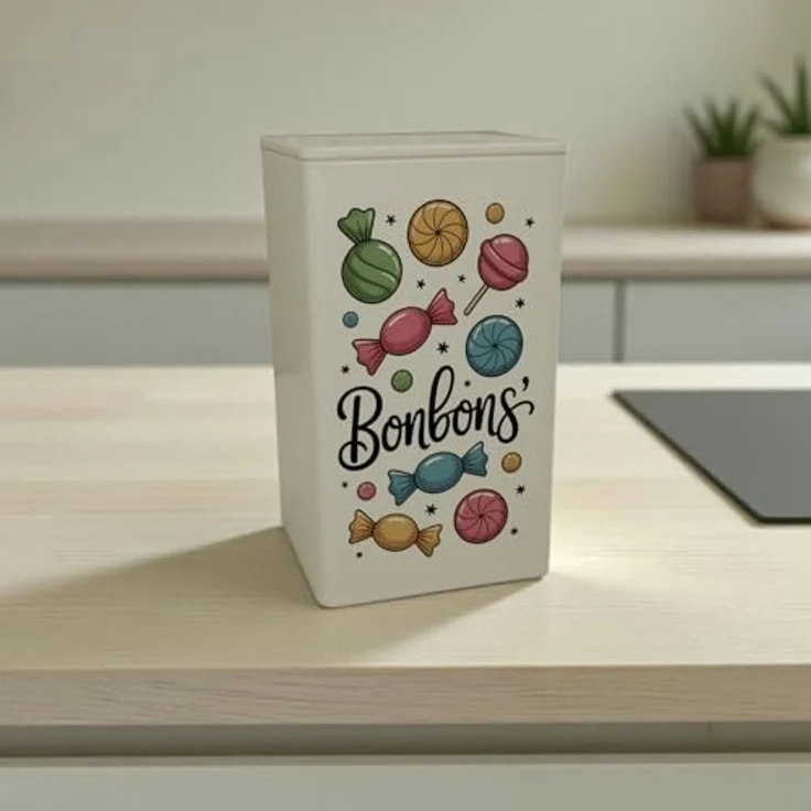 speecheese Aufbewahrungsdose Bunte Bonbons und Lutscher Dose 900ml Süßigkeitenaufbewahrung – Bild 2