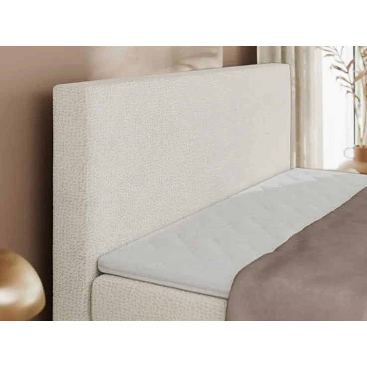 MKS Boxbett Jaguar, Ecru, 2-Sitzer, 200x200 cm, H4, 7-Zonen Taschenfederkern, Oeko-Tex® – Bild 4