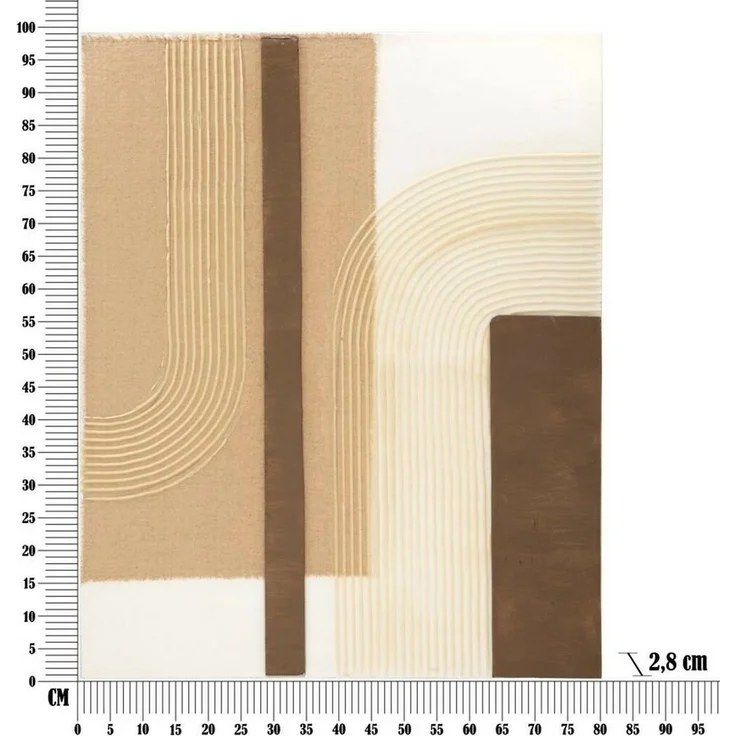 Dmora Gemälde Fondoro, Wandgemälde, Ornamentales Paneel, Dekoratives Zubehör, 80x3 h100 cm, Bunt – Bild 3