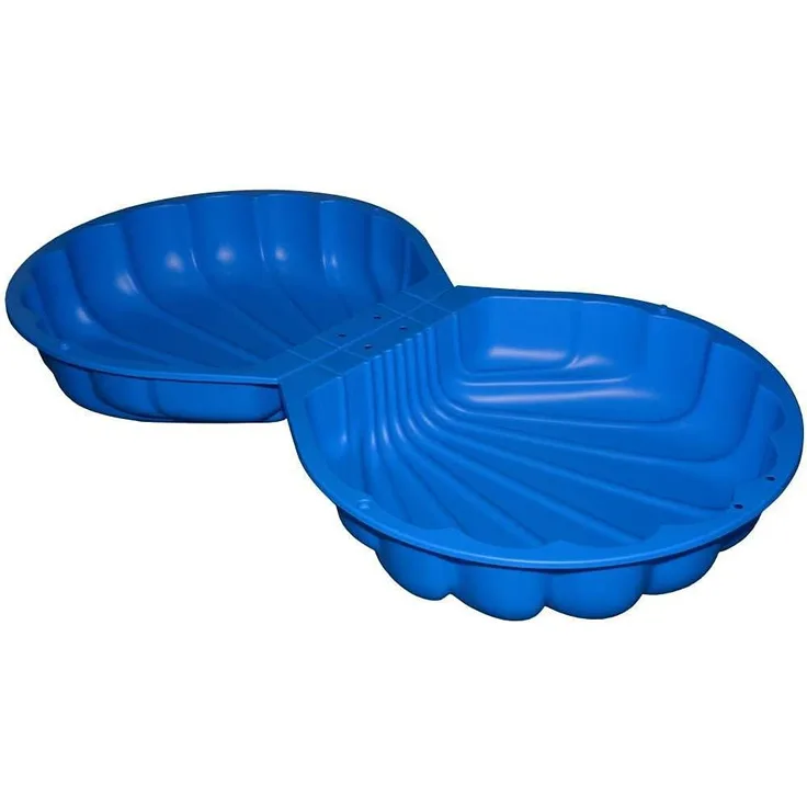 BIG 'Sand- und Wassermuschel', Kunststoff Blau, 89 x 87 x 23 cm